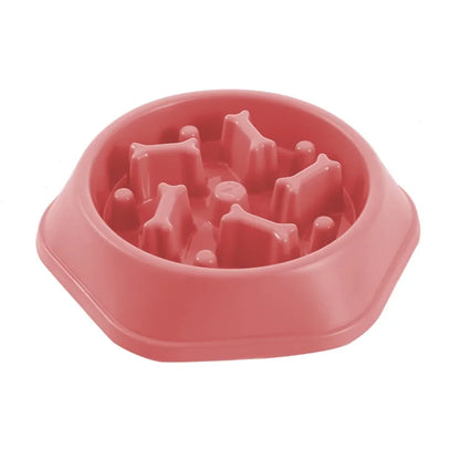 Pet Slow Food Bowl Cat/Dog Large Capacity Food Bowl to Relieve Anxiety, Anti-Choking, Non-Slip and Anti-Overturning Colored Bowl