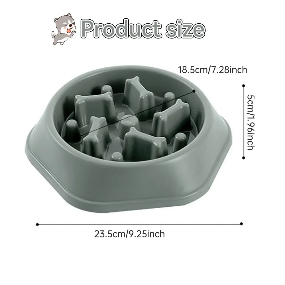 Pet Slow Food Bowl Cat/Dog Large Capacity Food Bowl to Relieve Anxiety, Anti-Choking, Non-Slip and Anti-Overturning Colored Bowl