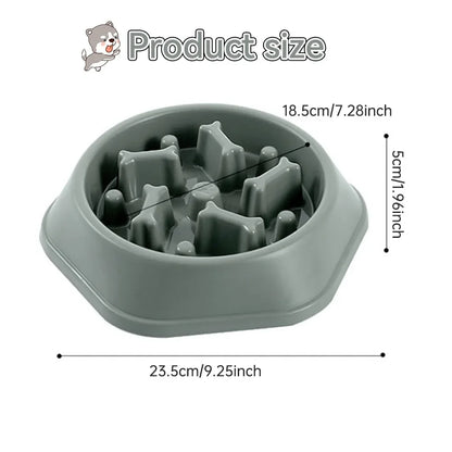 Pet Slow Food Bowl Cat/Dog Large Capacity Food Bowl to Relieve Anxiety, Anti-Choking, Non-Slip and Anti-Overturning Colored Bowl